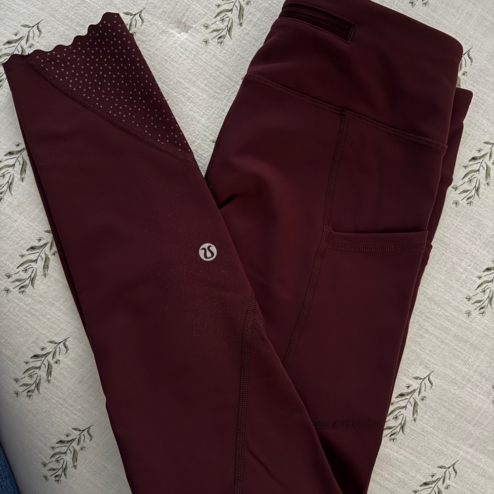lululemon athletica Dark Red Leggings
